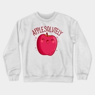 “Applesolutely!” Cute Laughing Apple Crewneck Sweatshirt